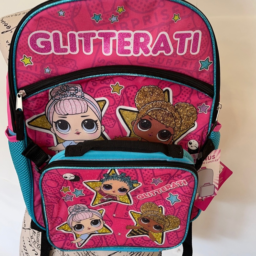 LOL lunchbox & backpack OMG